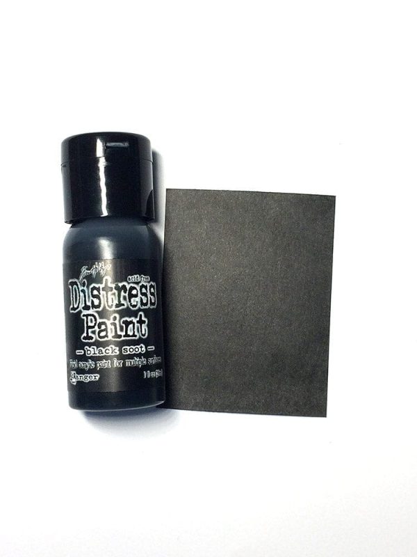 Tim Holtz Distress® Flip Top Paint Black Soot, 1oz For Sale - Image 2