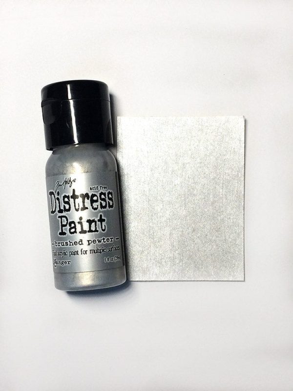 Tim Holtz Distress® Flip Top Paint Brushed Pewter, 1oz Hot on Sale - Image 2