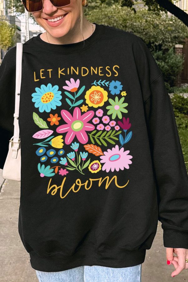 Boho Let Kindness Bloom Unisex NuBlend Crew Sweatshirt Discount