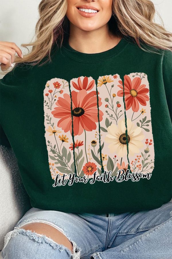 Let Your Faith Blossom Unisex NuBlend Crew Sweatshirt Online Hot Sale