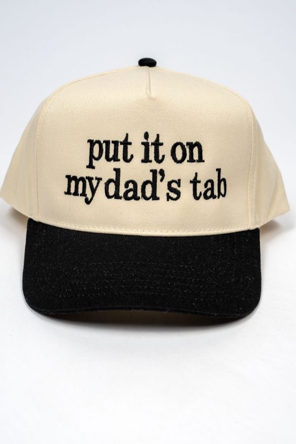 Put It On My Dad s Tab Embroidered Five Panel Twill Cap Online now