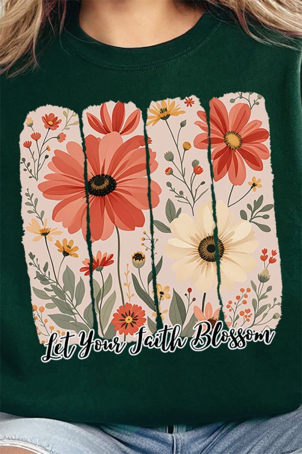 Let Your Faith Blossom Unisex NuBlend Crew Sweatshirt Online Hot Sale - Image 2