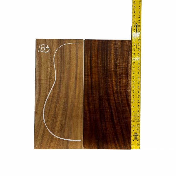 Flame Hawaiian Koa Dreadnought AAA Grade Guitar Back & Side Set #183 Cheap - Image 3