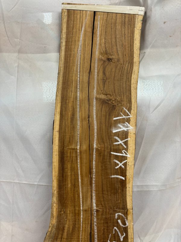Teak Lumber Live Edge Slab - 77 x 9 x 1  #520 Cheap - Image 2